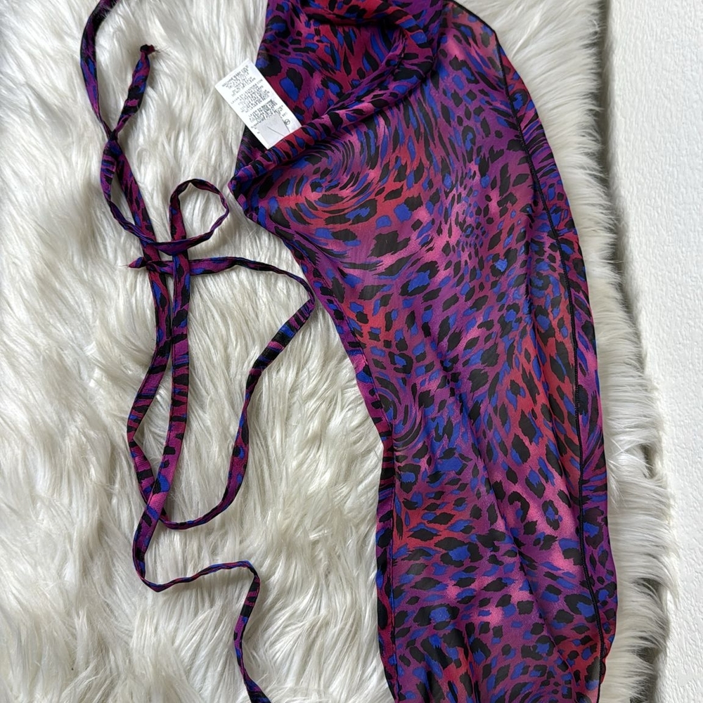Capezio Vibrant Animal Print Sheer Wrap Skirt Ballet Dance - Picture 5 of 7